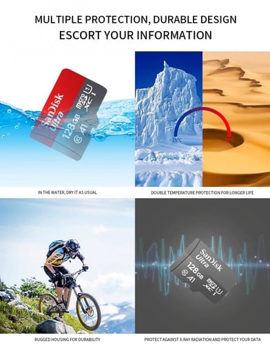 بطاقة ذاكرة بسعة 128 جيجابيت مايكرو اس دي من ساندي...