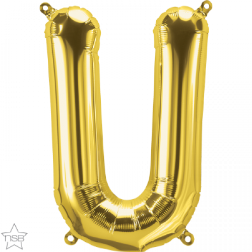 FOIL SMALL LETTER GOLD (عدد 5 قطع) U