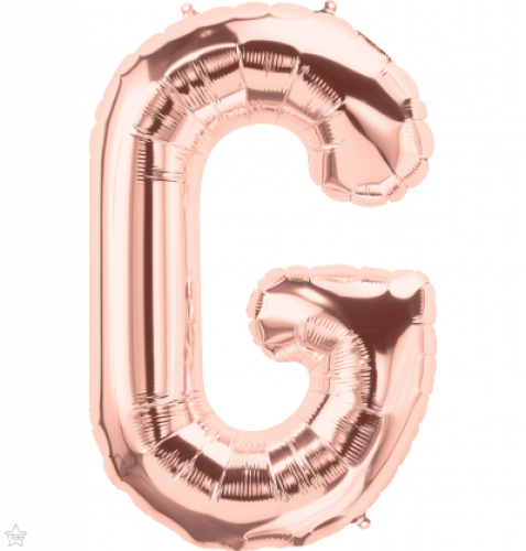 FOIL LARGE LETTER ROSEGOLD (عدد 5 قطع) G