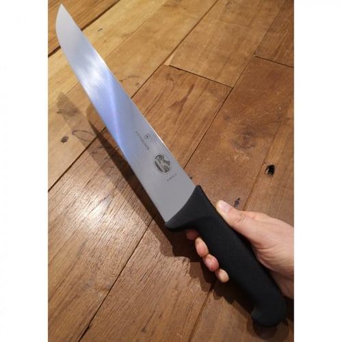 سكين تقطيع اللحم مقاس 31 يد أسود شفره ستانلس ستيل