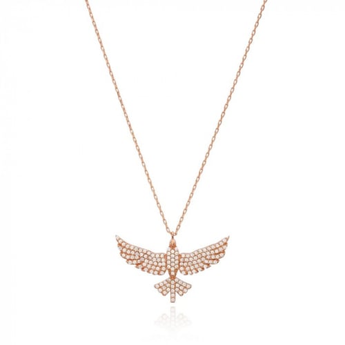 سلسال للسهرات على شكل النسر الطائر مرصع بالزيركون...