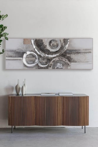 لوحة حائط عصرية كانفس مزودة بإطار خشبي مخفي