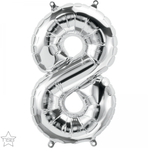 FOIL LARGE NUMBER SILVER (عدد 5 قطع) 8