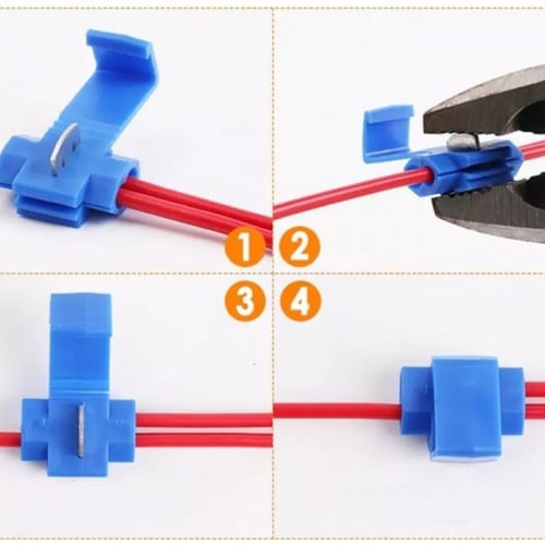 50 قطعة سكوتش قفل موصلات تفريع الأسلاك، محطات لصق...