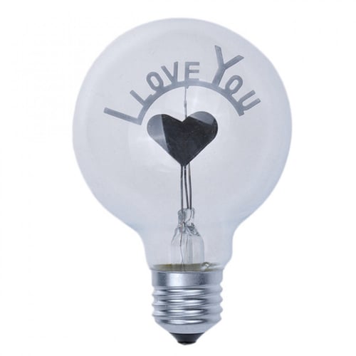 مصباح مضيء بعبارة I love you