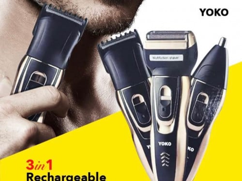 ماكينة حلاقة وتنعيم 3في 1 من ماركة yoko ضمان سنتين