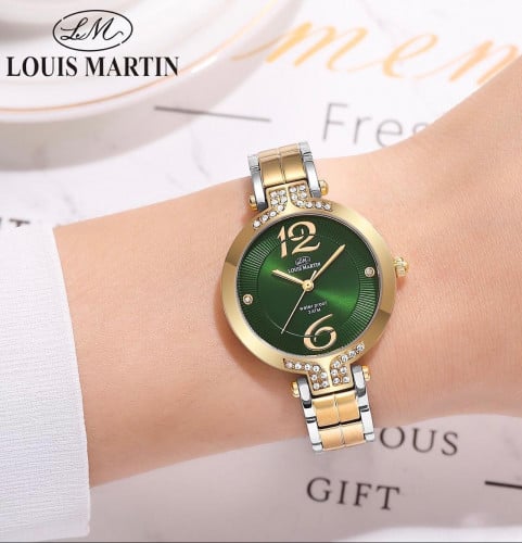 ساعة نسائية من لويس مارتن اللون الذهبي و الفضي