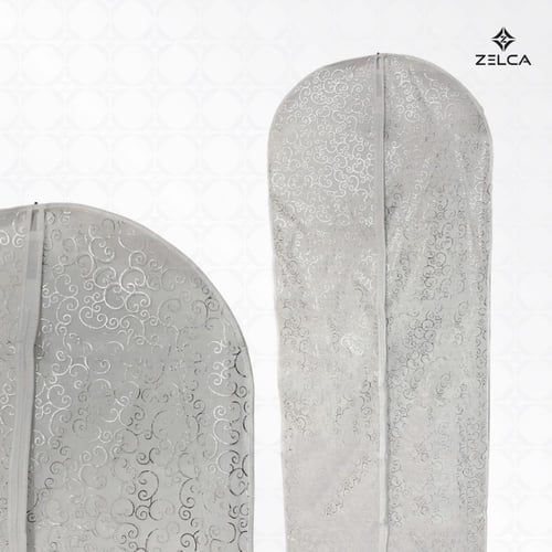 اكياس سحاب تغليف ملابس فستان او ثوب مزخرفة (1 حبة)