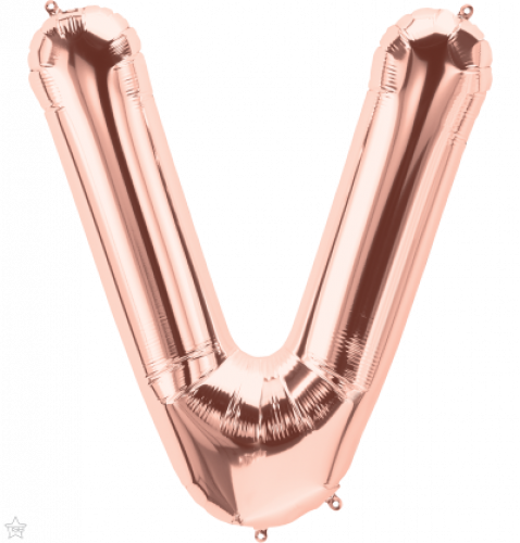 FOIL LARGE LETTER ROSEGOLD (عدد 5 قطع) V