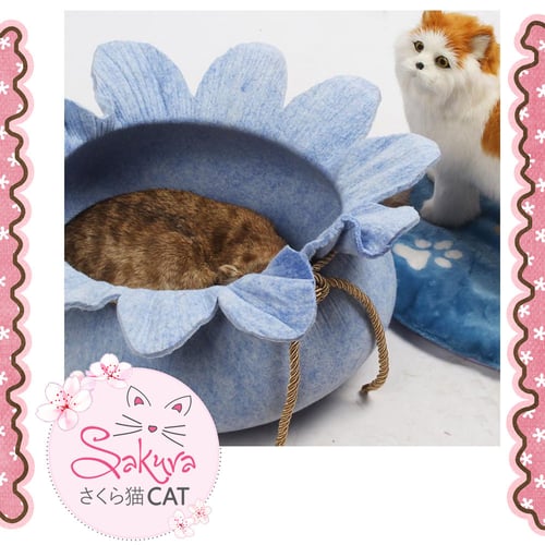 سرير الوردة - اللون أزرق -