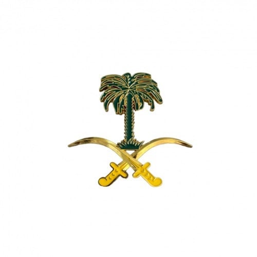 علامة شبك سيفين ونخلة متعدد الالوان