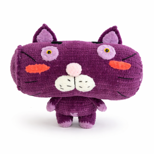 دميه خداديه شكل قط لون بنفسجي