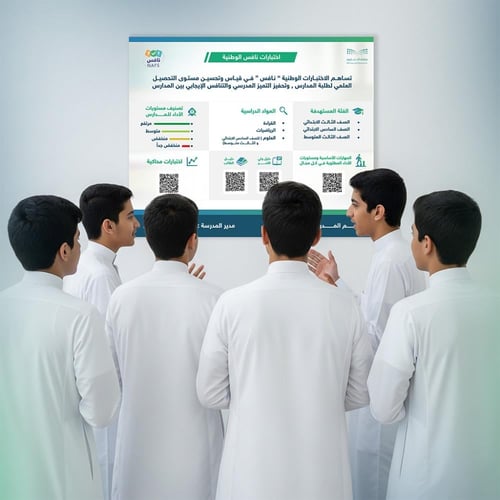 تصميم لوحة اختبارات نافس