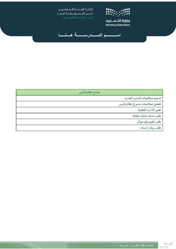 نماذج نظام فارس