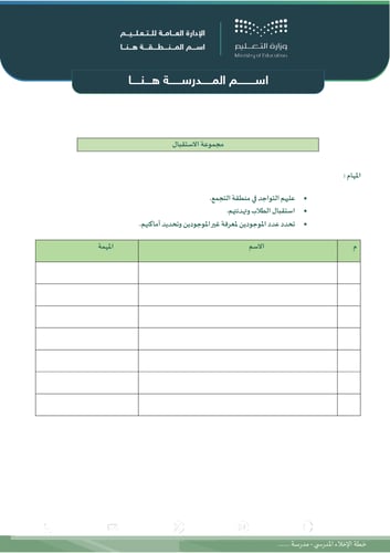 خطة الإخلاء المدرسي