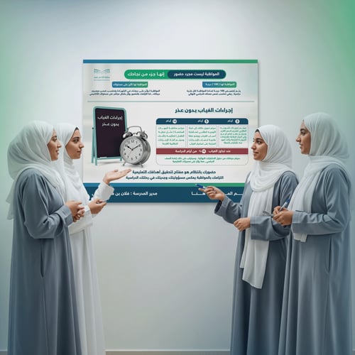 تصميم لوحة أهمية المواظبة