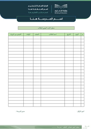 سجل أمين مصادر التعلم