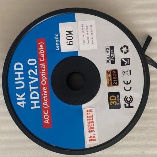 كابل الياف بصرية نشط HDMI 2.0 بطول 60 مترًا