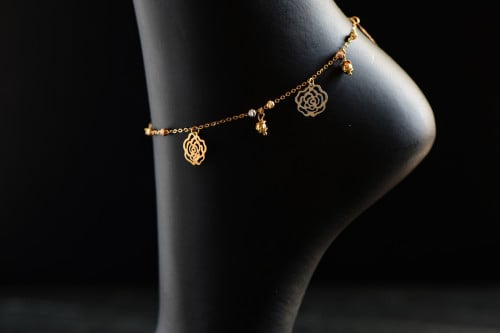 خلخال لازوردي فرفشة عيار 21