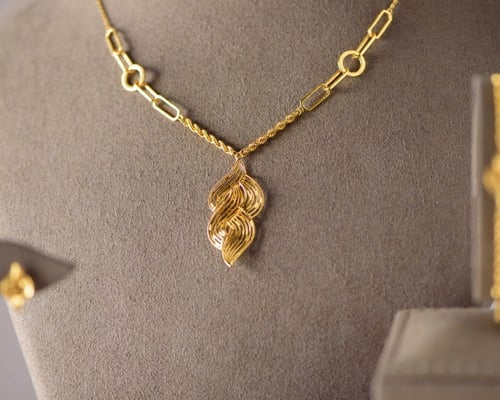 طقم ذهب عيار 21