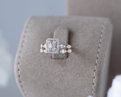 تونز ذهب روزقولد عيار 18 تصميم ألماس