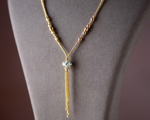 سبحة ذهب عيار 21 (الطول: 75 سم)