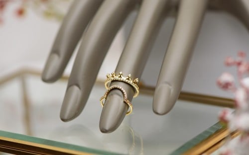 خاتم أنامل ذهب عيار 18 مقاس 7