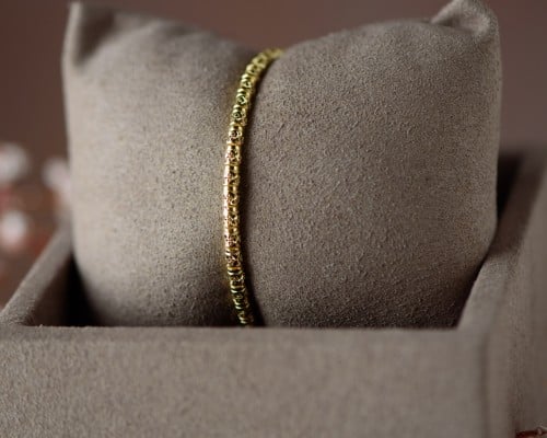 سوارة إيطالية ذهب عيار 18 خالية من الفصوص والأحجار