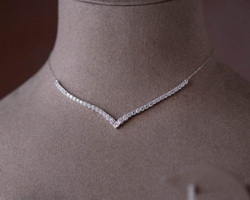 طقم تنس ذهب أبيض عيار 18