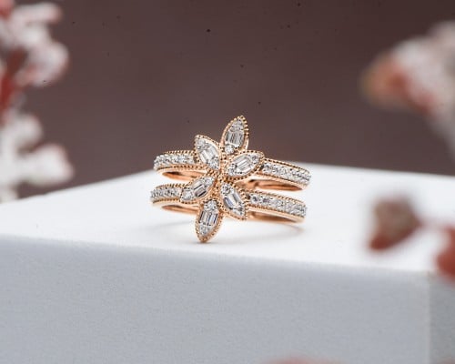 خاتم ذهب روزقولد عيار 18