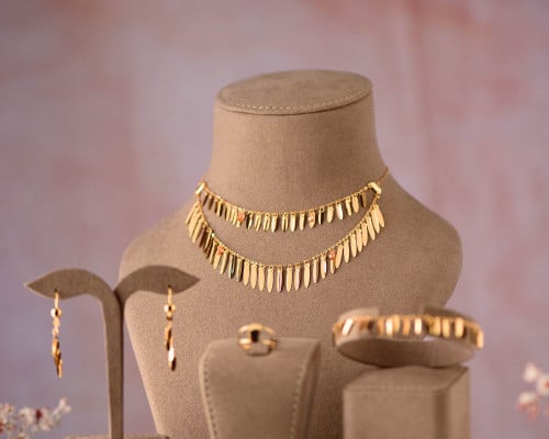 طقم ذهب عيار 21
