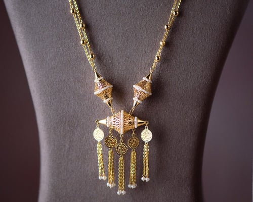 طقم بحريني ملكي ذهب عيار 21