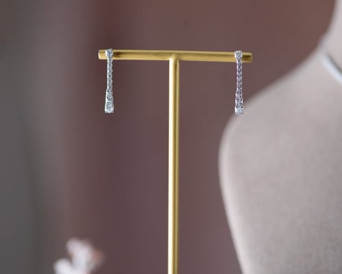 طقم تنس ذهب أبيض عيار 18