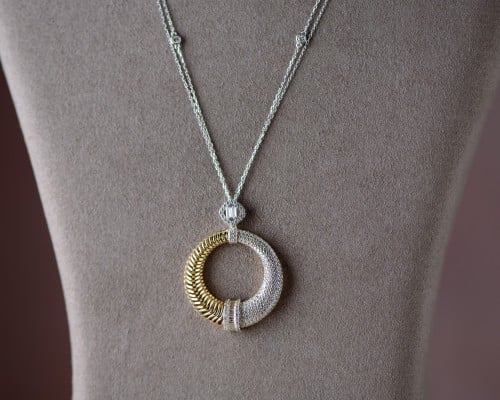 عقد طويل / سبحة فاخرة ذهب عيار 18 (الطول: 90 سم)