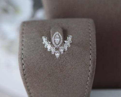 خاتم ذهب أبيض عيار 18