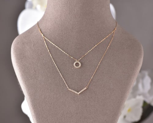 تشوكر دورين ذهب عيار 18