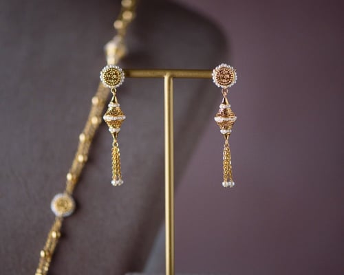 طقم بحريني ملكي ذهب عيار 21