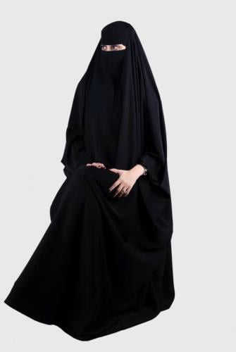 عباية راس كم مغاط الخام سواد الليل بدون طرحة