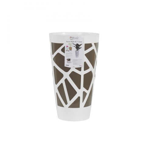 مركن أيدال أبيض وبني غامق