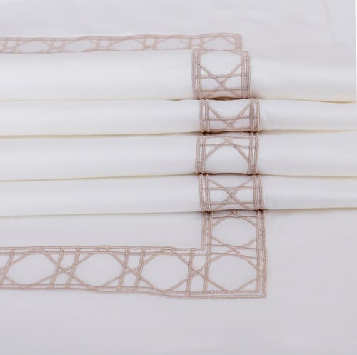 مفرش نفرين سوبر كنج فاخر قطن طبيعي100% تطريز برونز...