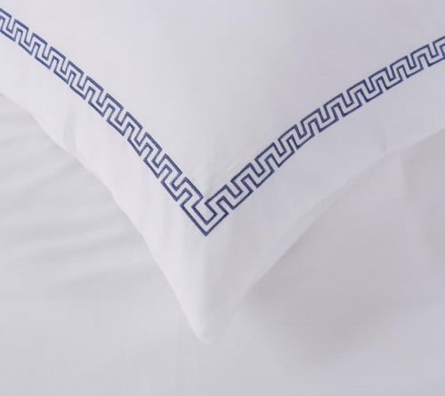 مفرش نفرين سوبر كنج فاخر قطن طبيعي100% تطريز كحلي