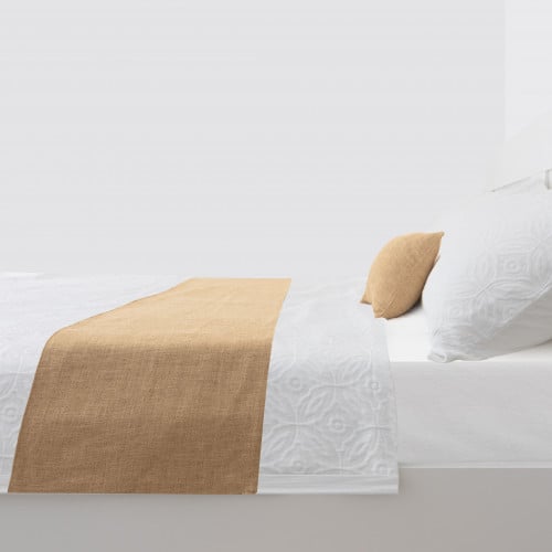 طقم ثرو و كوشن لنن بيج غامق