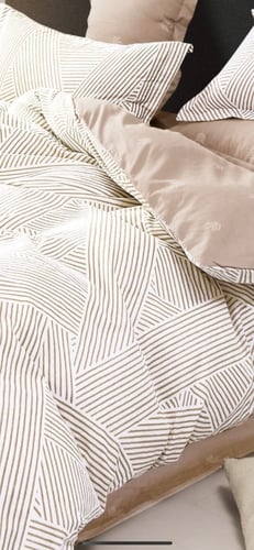 مفرش نفر ونص قطن طبيعي 100% 4 قطع