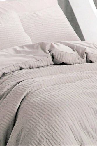 مفرش نفرين سوبر كنج قطن طبيعي 100٪ فاخر رملي