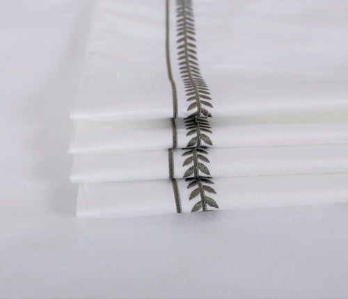 مفرش نفرين سوبر كنج فاخر قطن طبيعي100% تطريز لون ز...