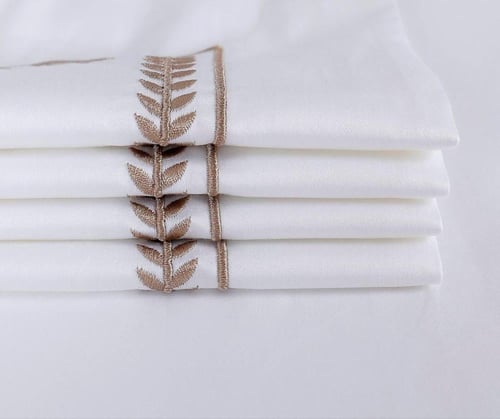 مفرش نفرين سوبر كنج فاخر قطن طبيعي100% تطريز لون ب...