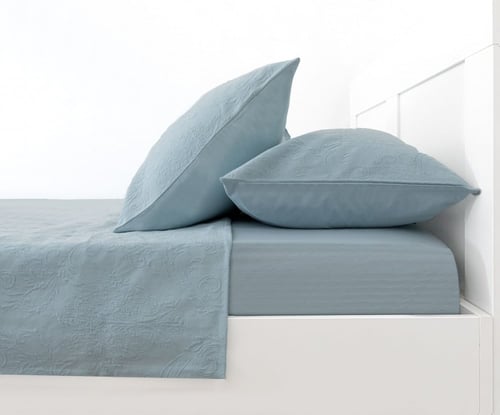 مفرش نفرين سوبر كنج قطن طبيعي 100٪ فاخر سماوي