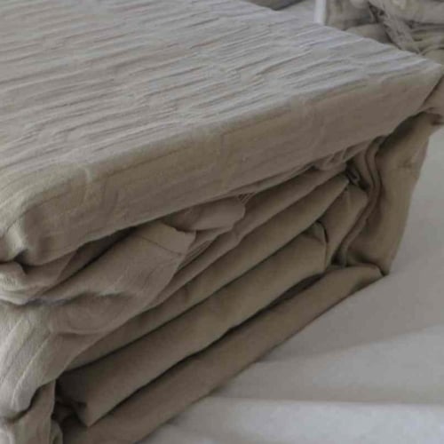 مفرش نفرين سوبر كنج قطن طبيعي 100٪ فاخر رملي