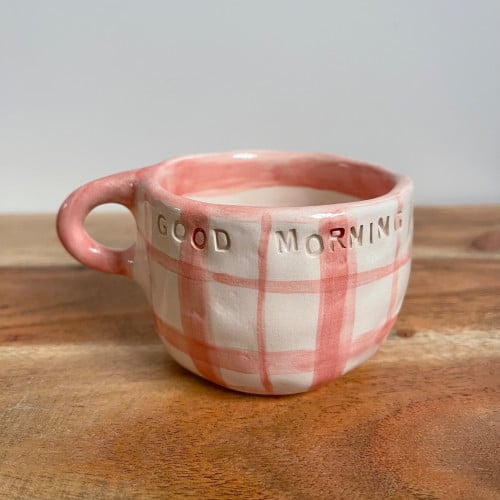 كوب كاروهات وردي 170 ml