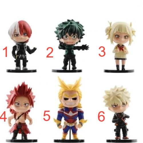 مجموعة 6 مجسمات انمي بوكو نو هيرو باكوغو ميدوريا -...